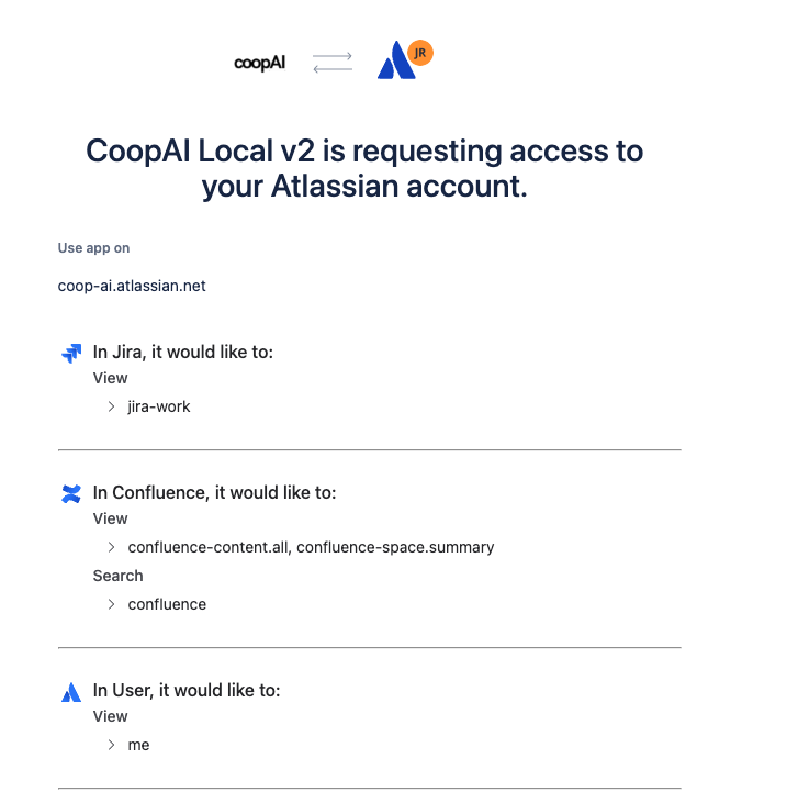 Atlassian OAuth — approve CoopAI access to Jira and Confluence